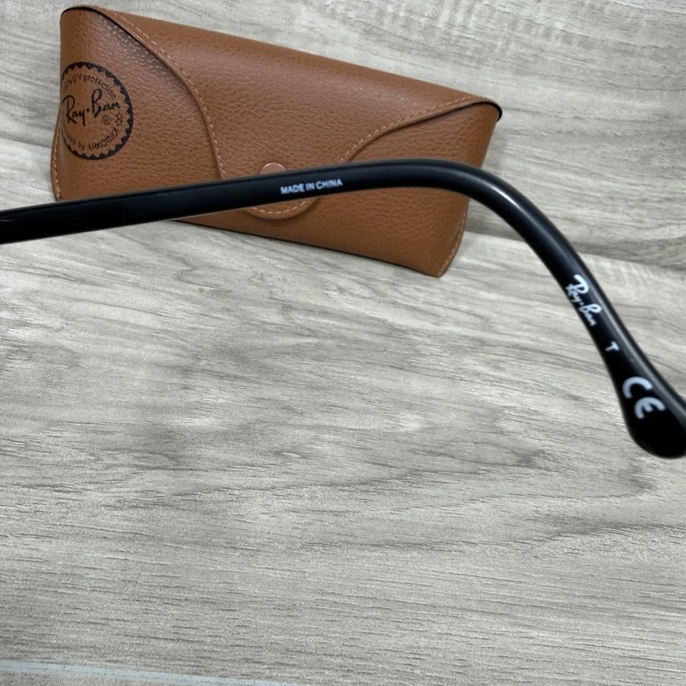 RAY BAN KIDS RB 1900 3833 47-15-125 BLACK FULL RIM EYEGLASSES With Case